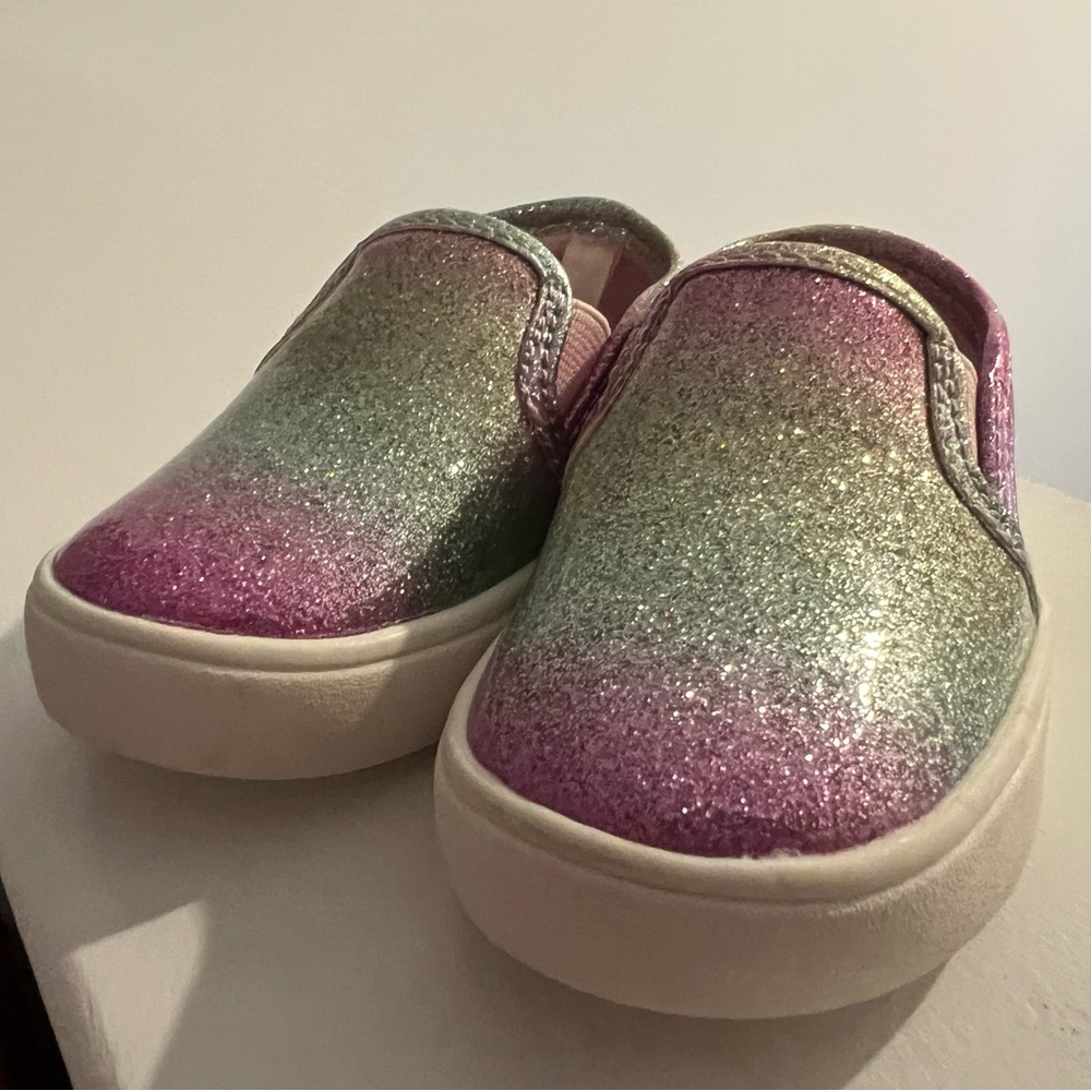 Carter's Glittery Pink and Green Kids Sneakers